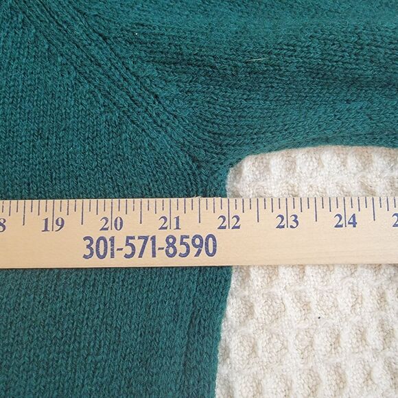 VTG‎ Highland Glen Sweater Mens L Forest Green Pure New Wool Pullover Scotland - Picture 10 of 11